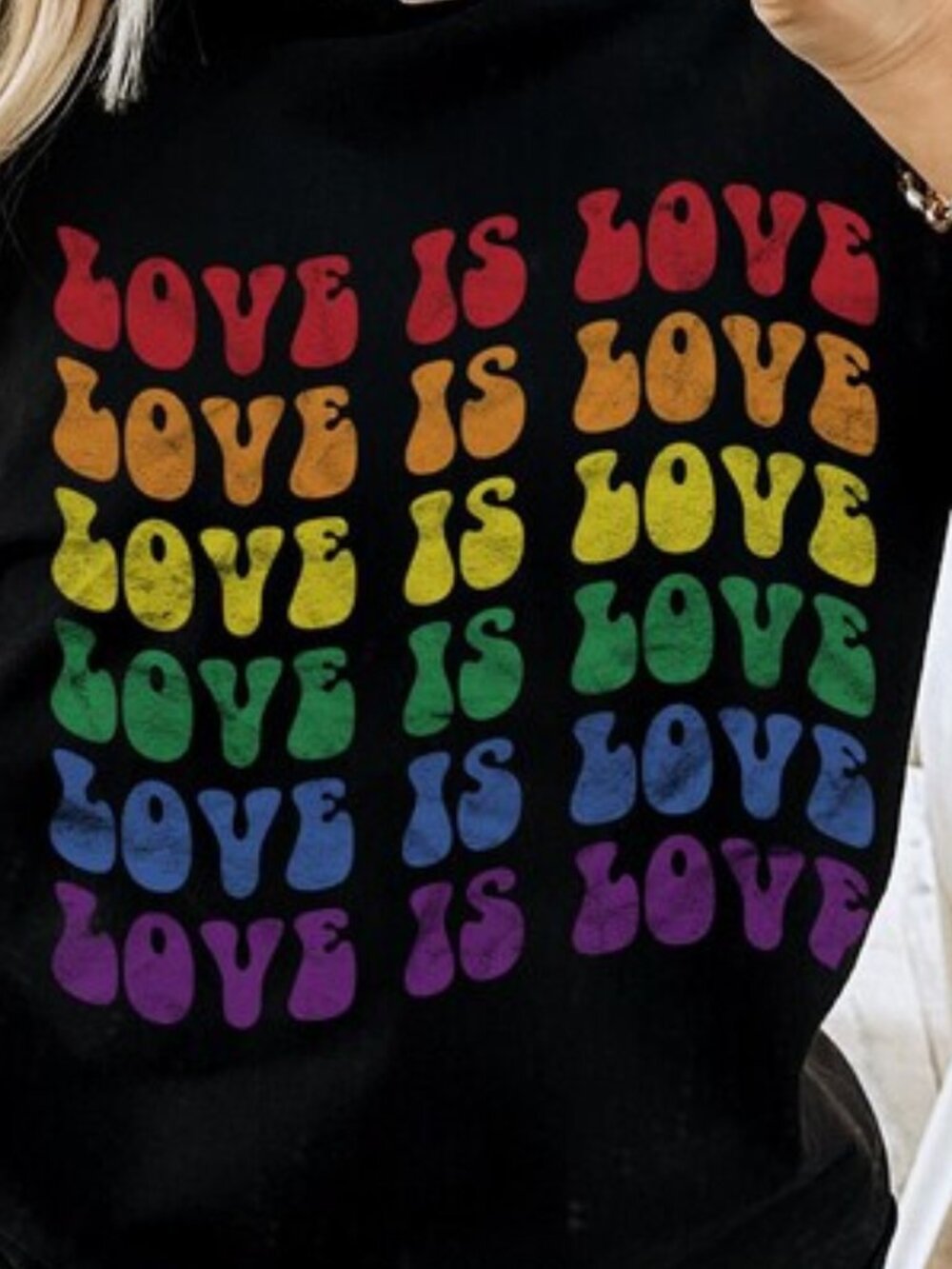 LGBTQ Graphic T Shirt, Retro Gay Pride Shirt, Love is Love Rainbow Tee - Picture 2 of 3